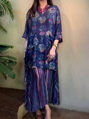 Manaa Crape Printed Bloom Cord-Set
