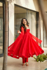 Pastel Red Kurta Set