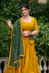 Magestic Mustard Pure Cotton