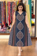 Vanspati Ajrakh HandPrint Cotton Kurti
