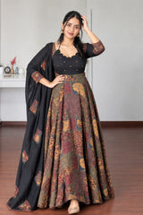 Madhu Ajrakh Patchwork Anarkali Designer Gown
