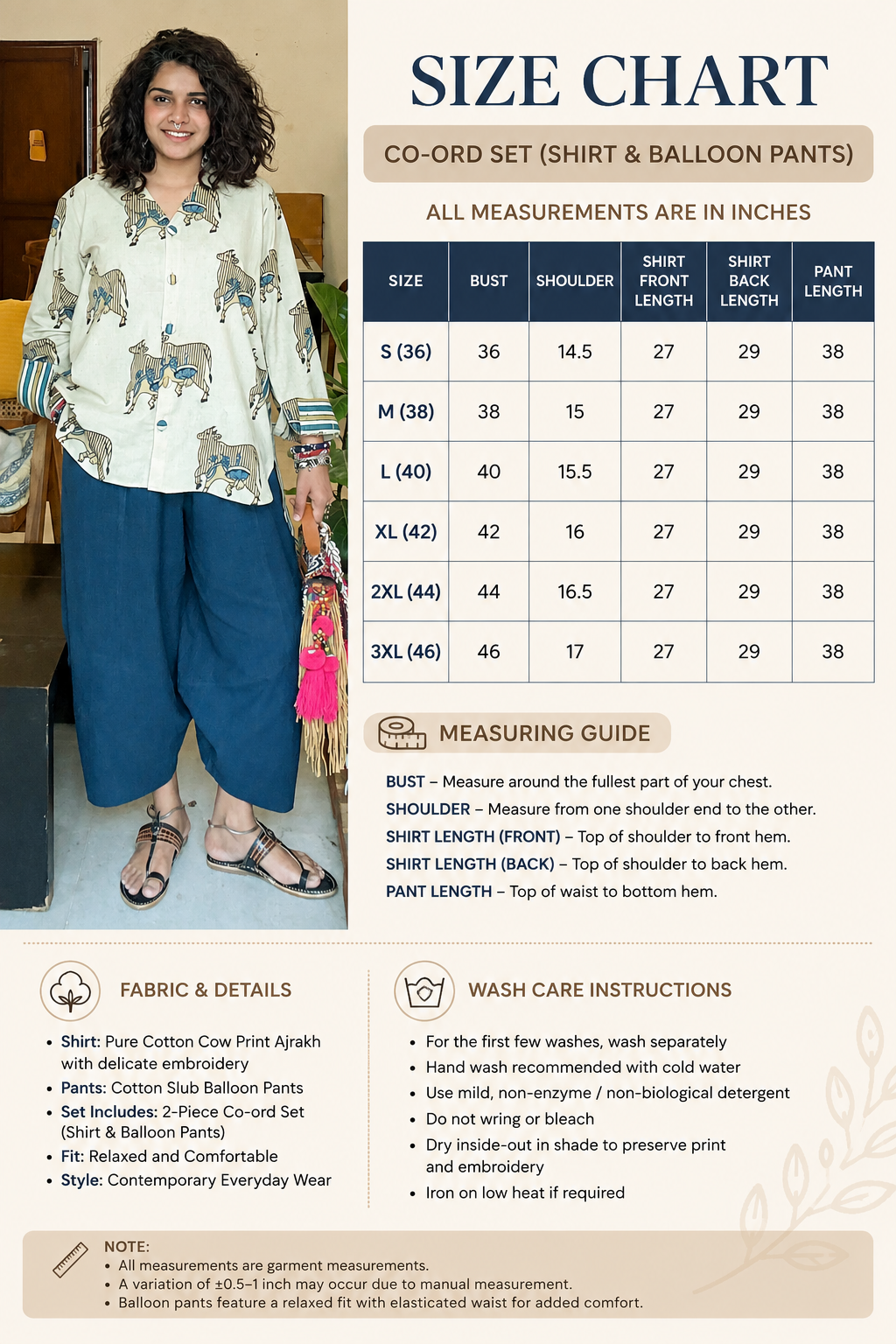 Shanaya Ajrakh Pure Cotton Co-ord Set