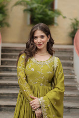 Frostine Parrot  Ethnic Kurta-Set