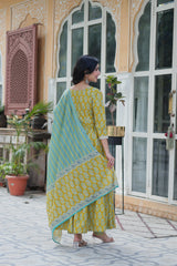 Delicate Pure Cotton Printed Kurta-Set
