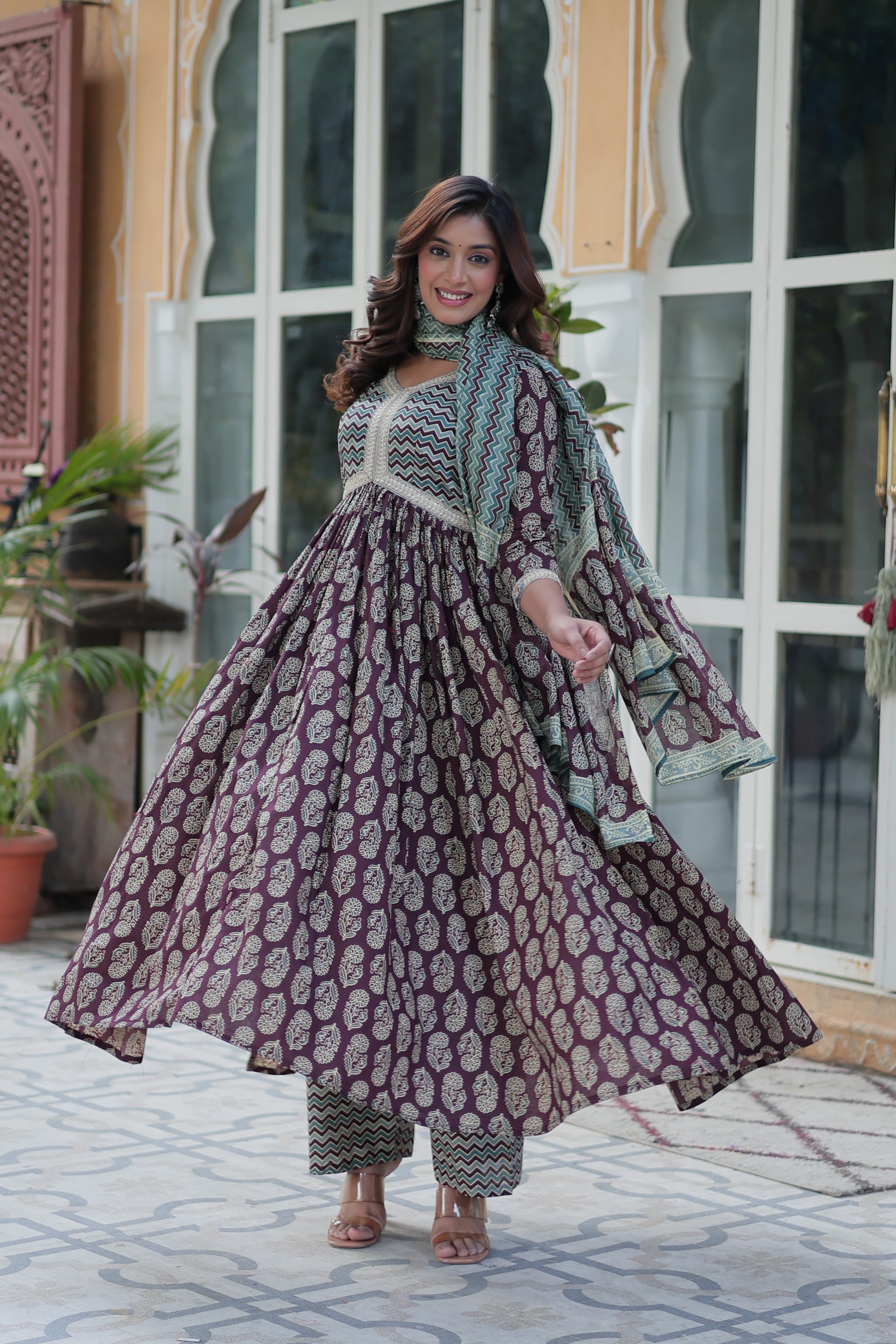 Delicate Pure Cotton Printed Kurta-Set