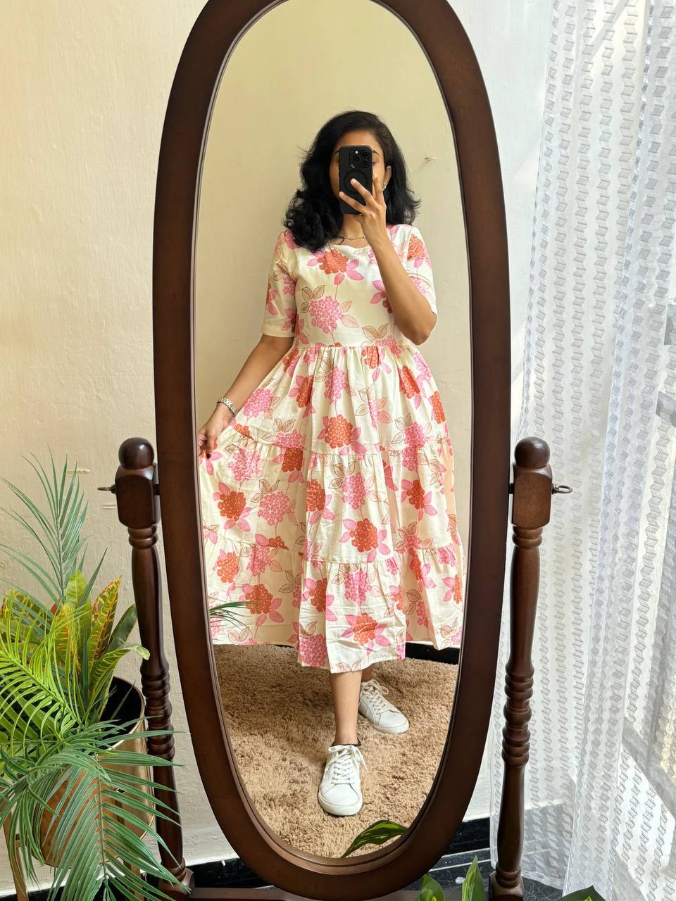 Delicate Beautiful Floral Maxi Frock