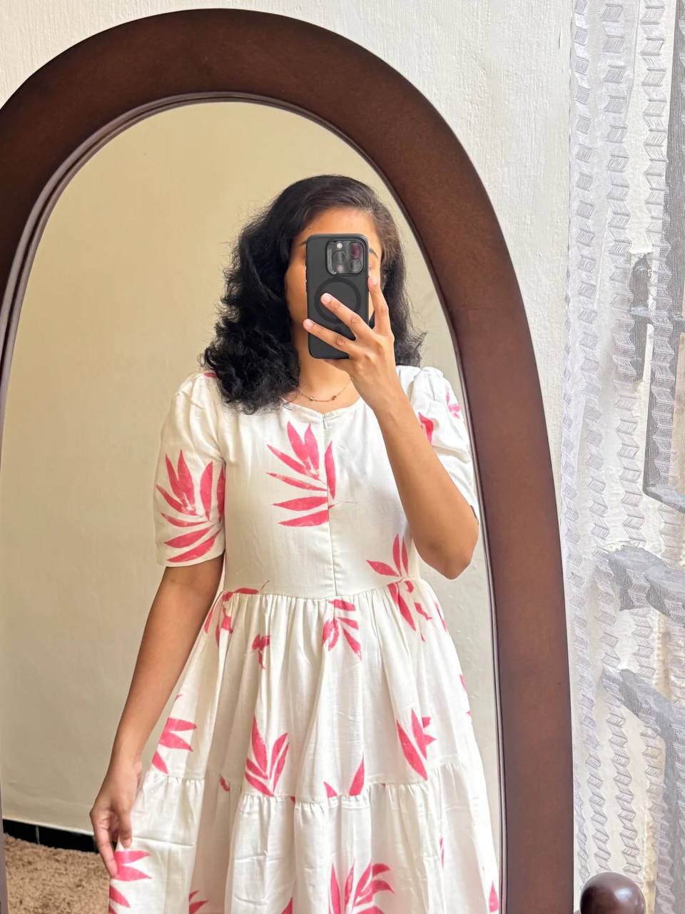 Elegant Unique colours Flower Patterns Frock