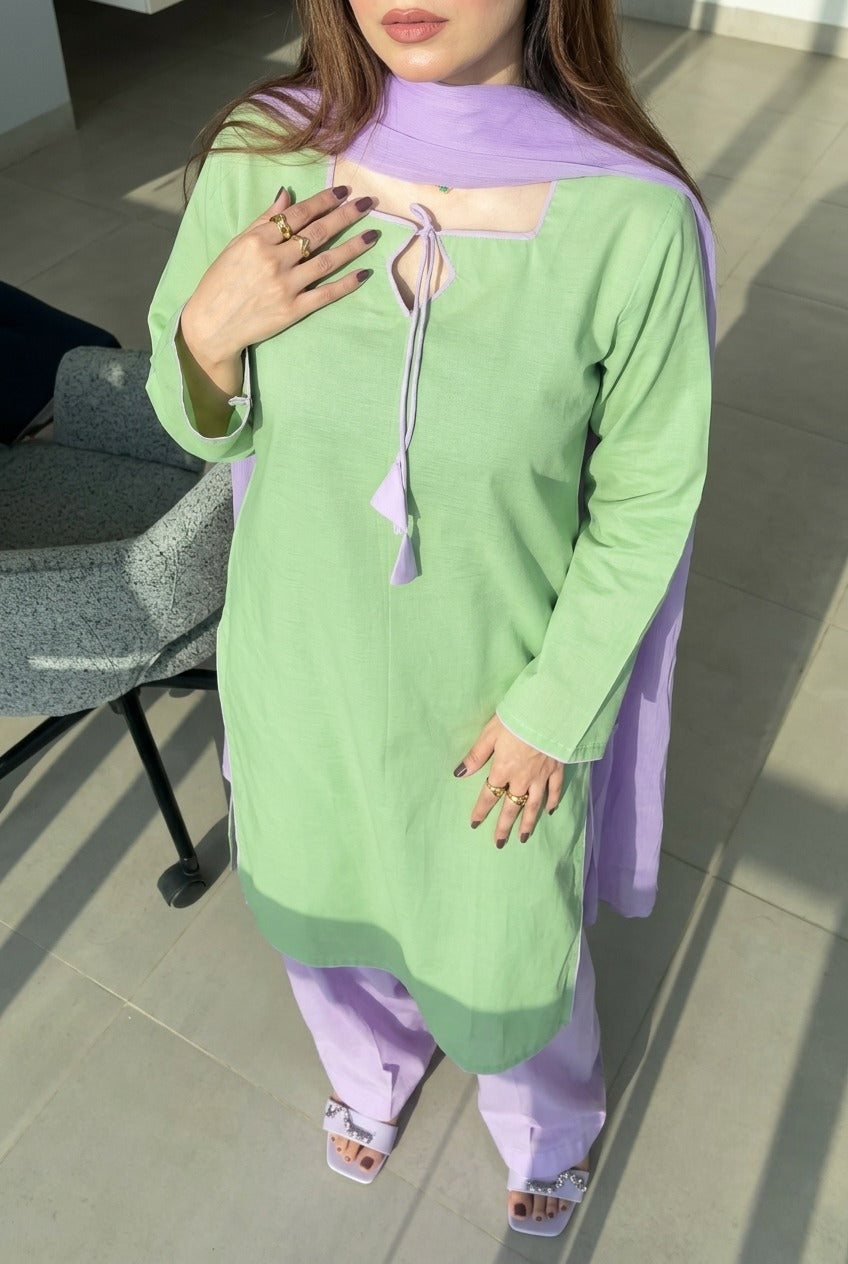 Nikhar Trending Pastel Dreams Cotton Farshi Set