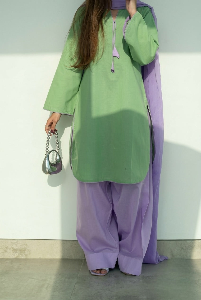 Nikhar Trending Pastel Dreams Cotton Farshi Set