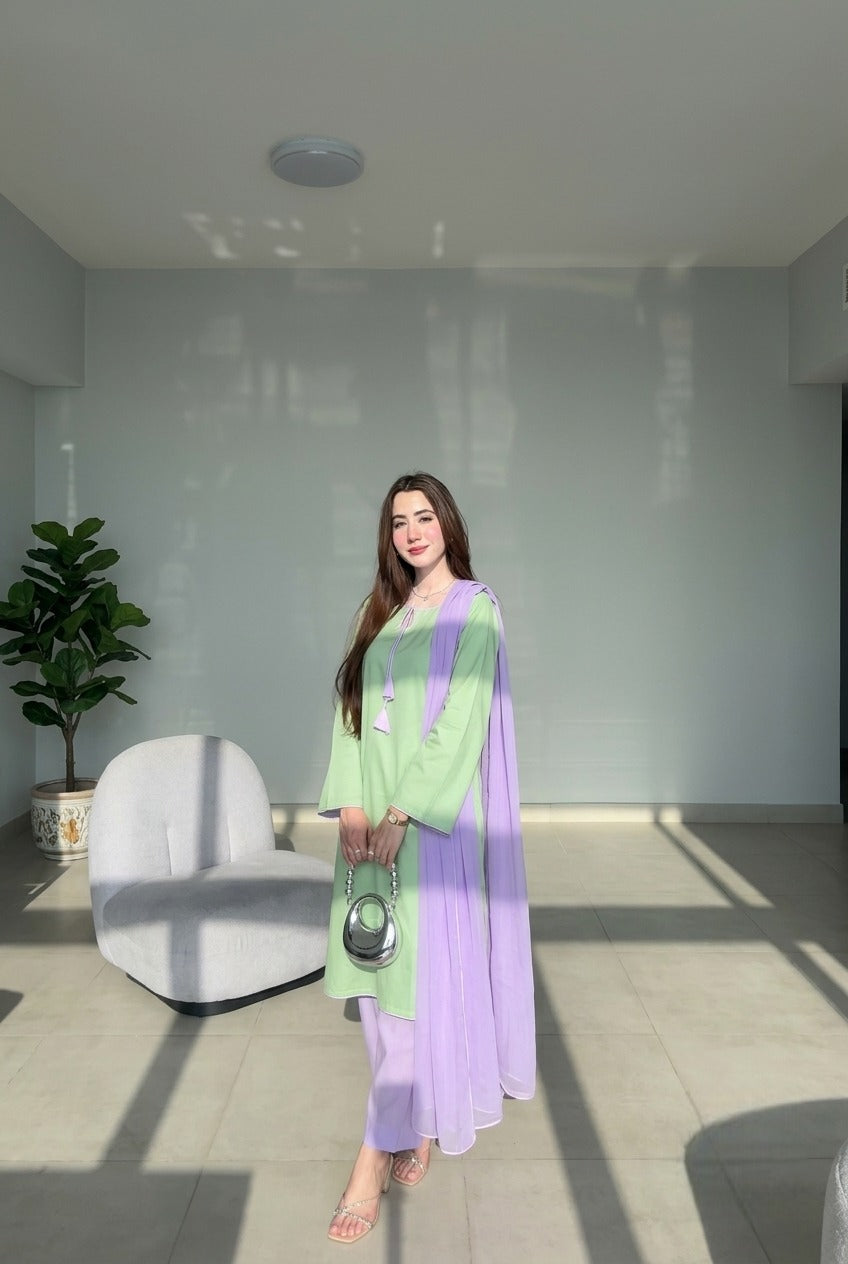 Nikhar Trending Pastel Dreams Cotton Farshi Set