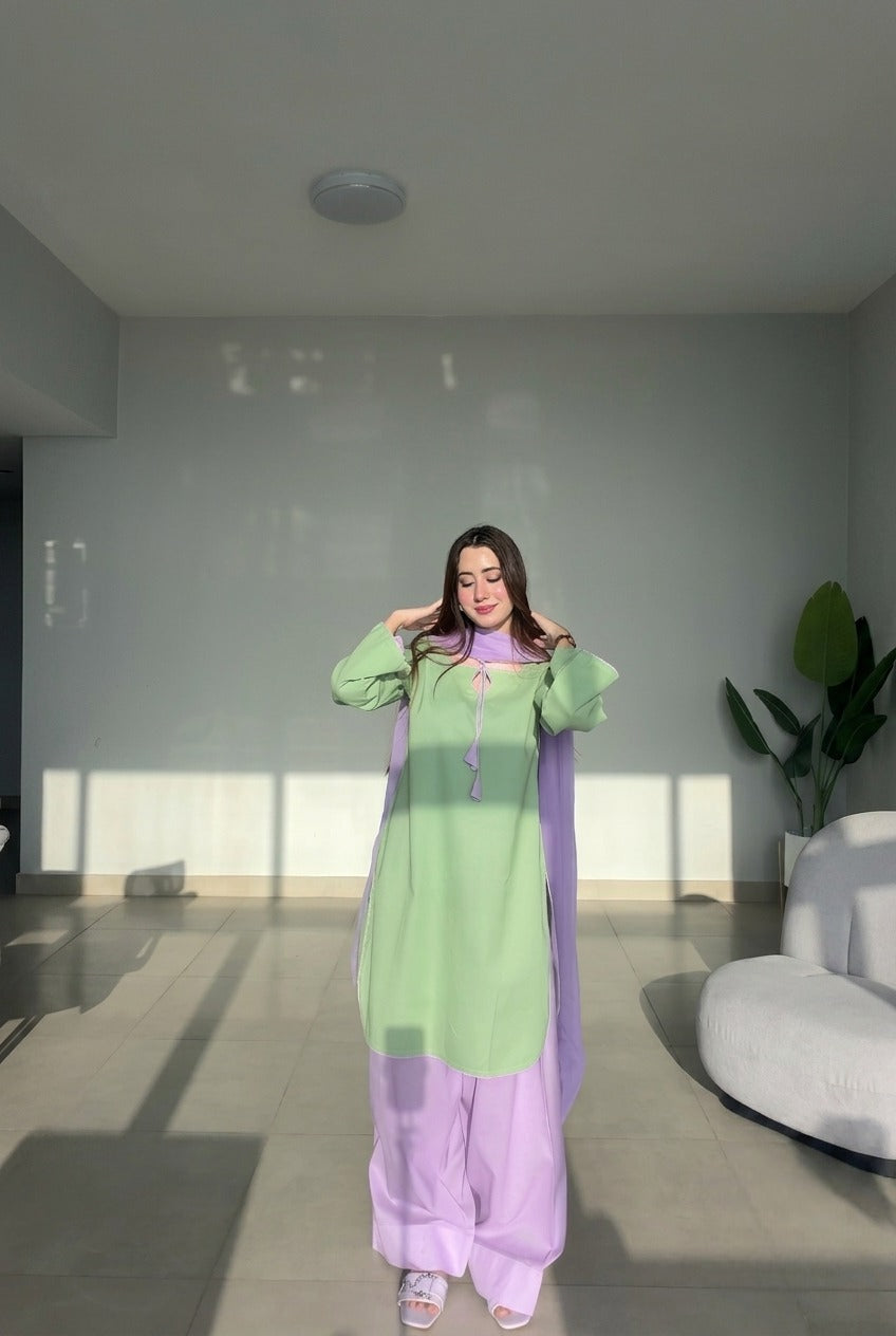 Nikhar Trending Pastel Dreams Cotton Farshi Set