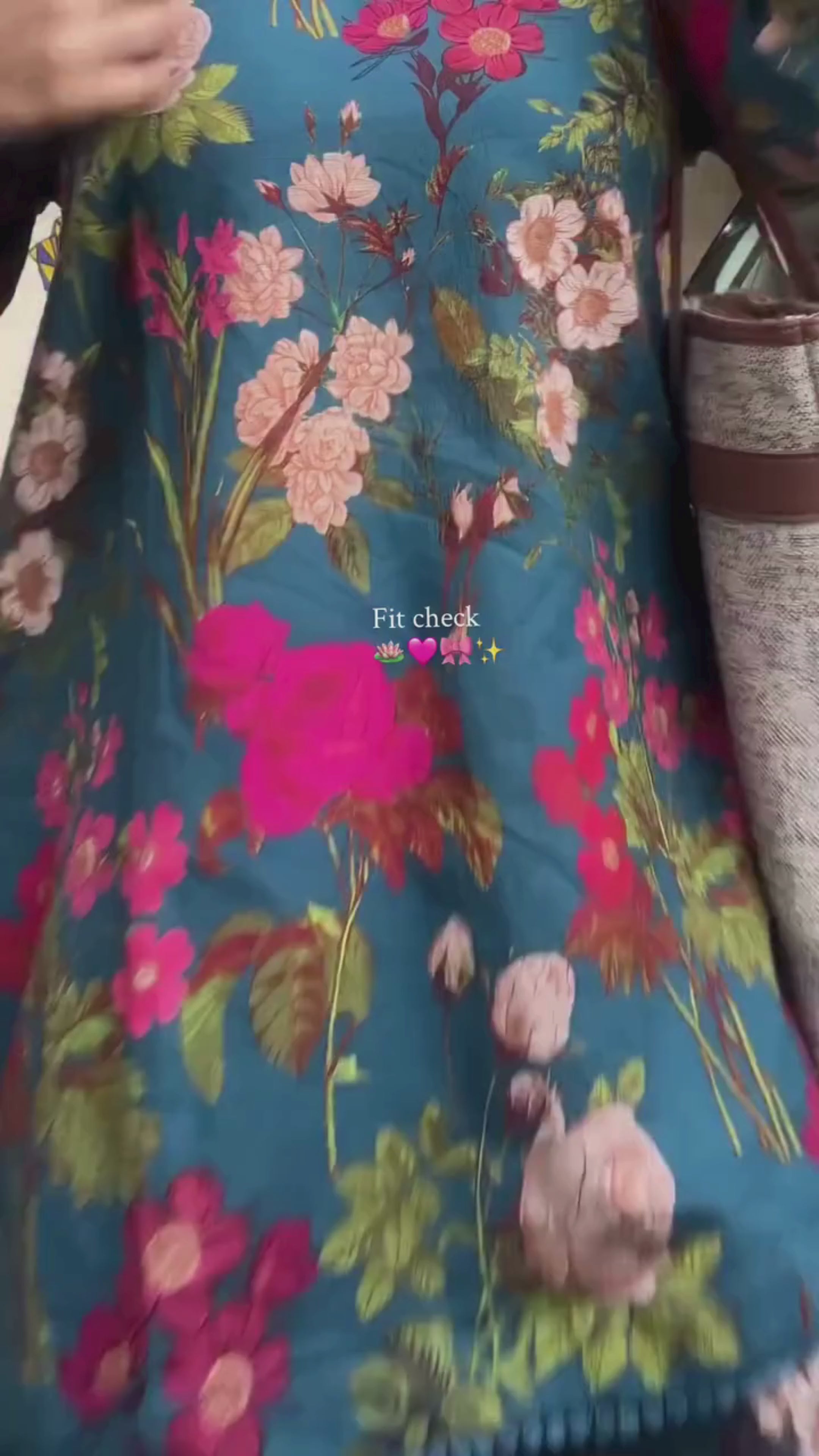 Jannat Teal Floral Print Style Outfit
