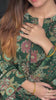Zuri Cotton Silk Summer Floral Long Green Kurta